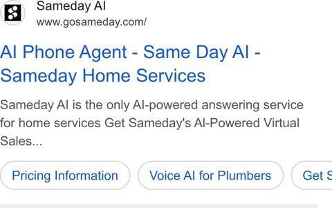 An ad Sameday is running
