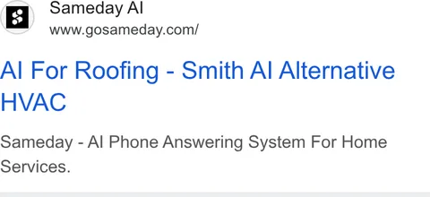An ad Sameday is running