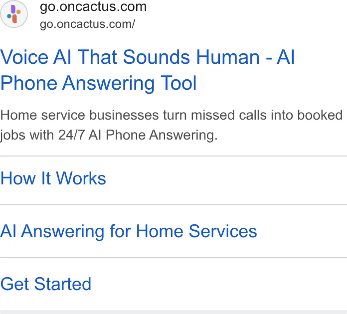 An ad Oncactus is running