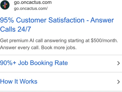 An ad Oncactus is running