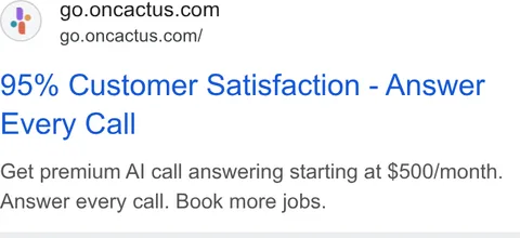 An ad Oncactus is running