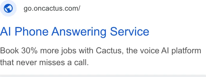 An ad Oncactus is running