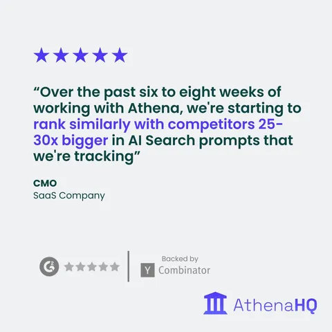 An ad AthenaHQ is running