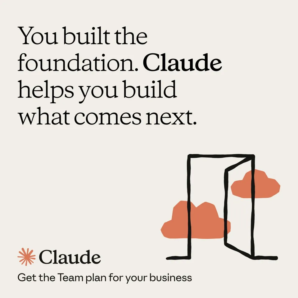 An ad Claude is running
