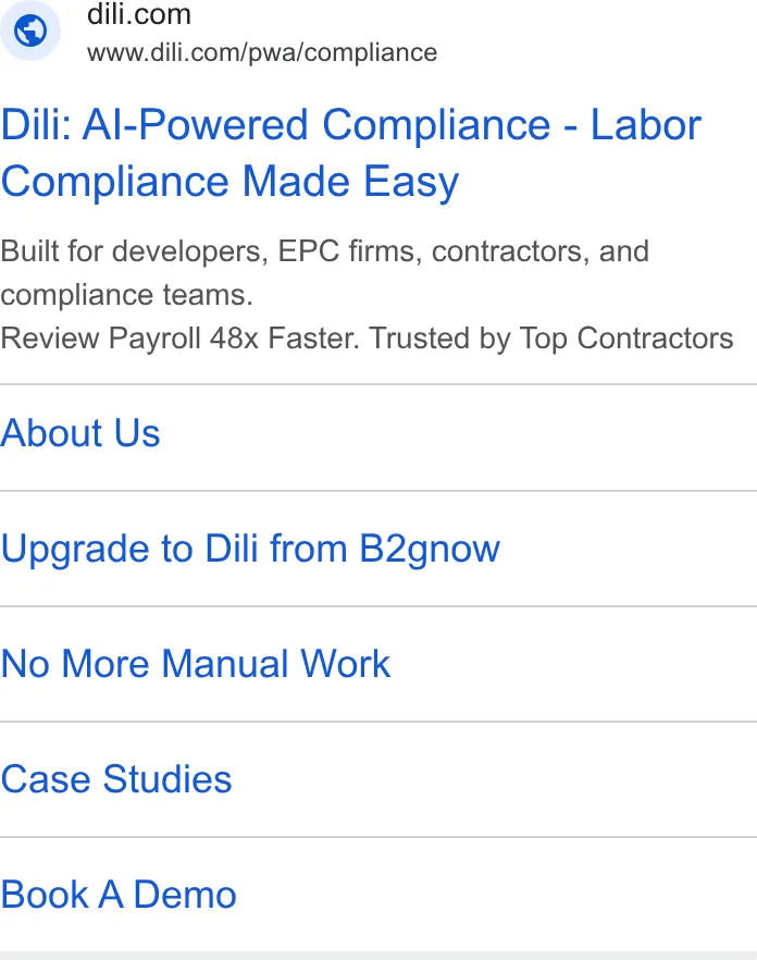 An ad Dili is running