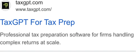 An ad TaxGPT is running