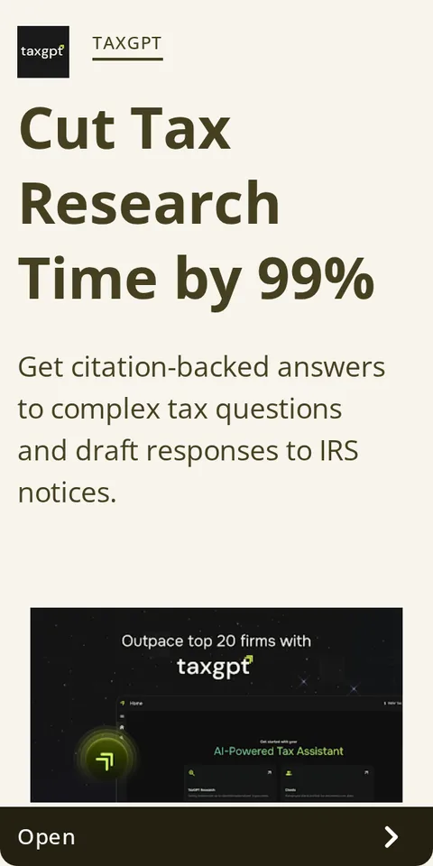 An ad TaxGPT is running