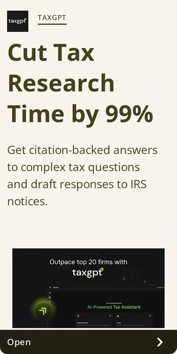 An ad TaxGPT is running