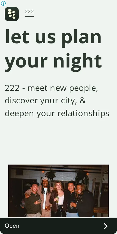 An ad 222 is running