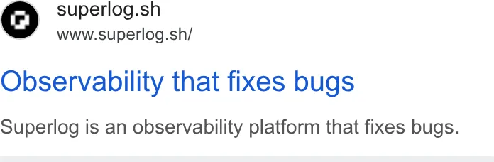 An ad Superlog is running