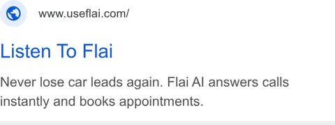 An ad Flai is running