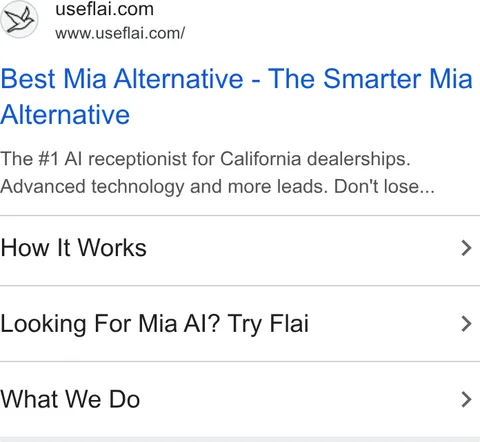 An ad Flai is running