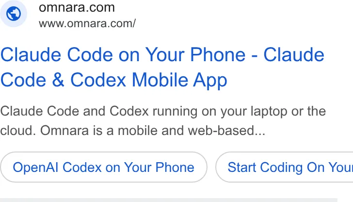 An ad Omnara is running