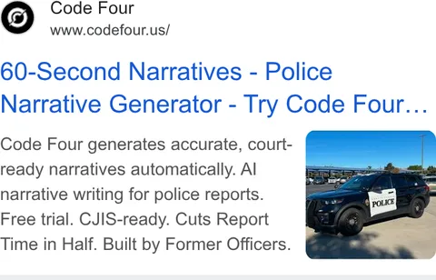 An ad Code Four is running