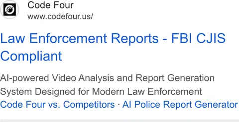 An ad Code Four is running