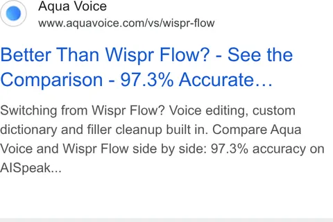 An ad Aqua Voice is running