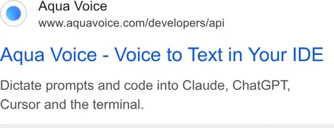An ad Aqua Voice is running