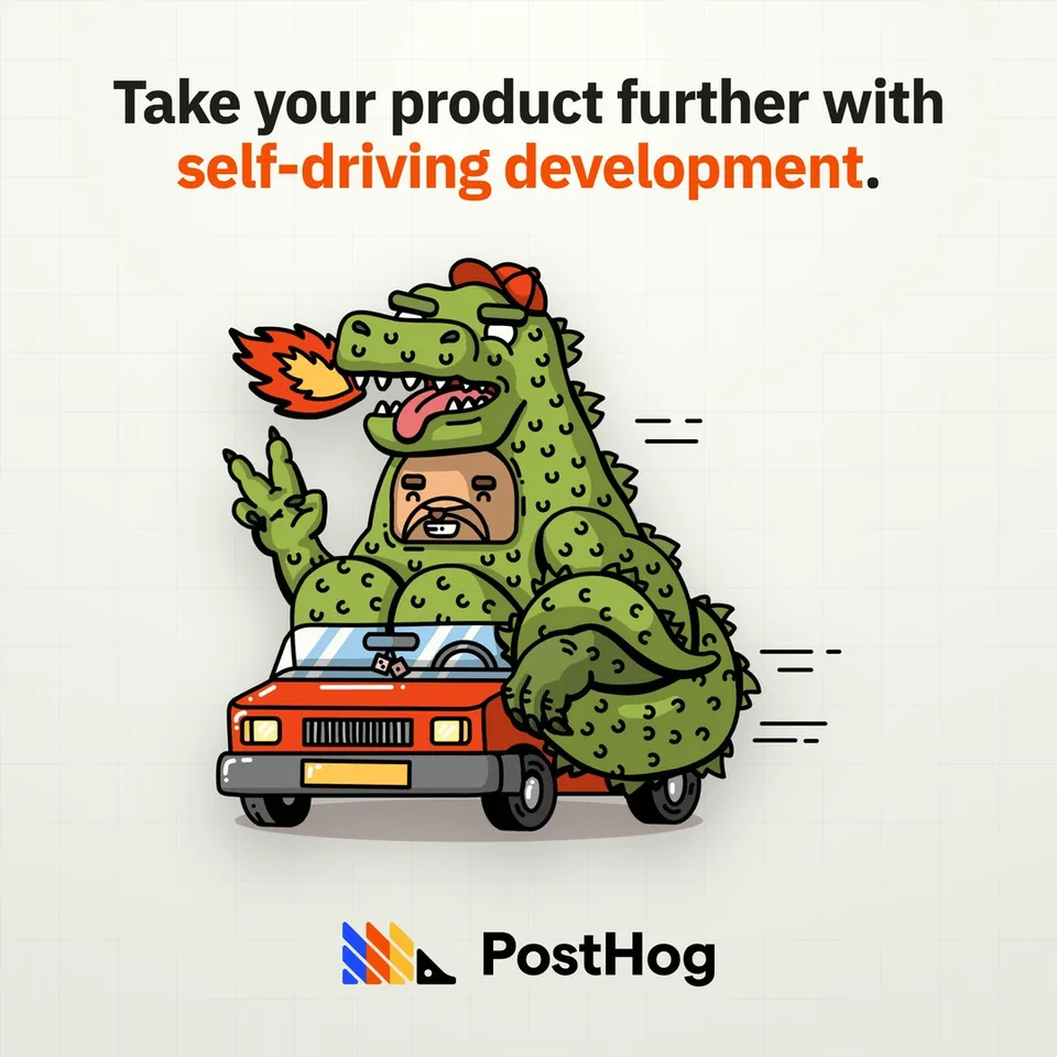 An ad Posthog is running