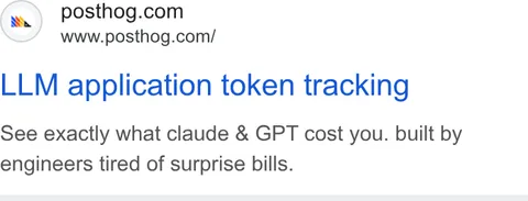 An ad Posthog is running