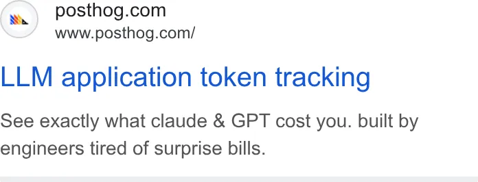 An ad Posthog is running