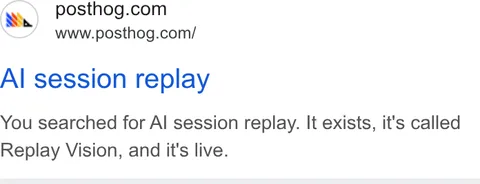 An ad Posthog is running