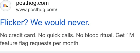 An ad Posthog is running