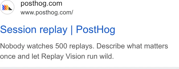 An ad Posthog is running