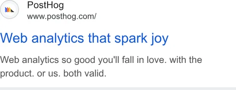 An ad Posthog is running