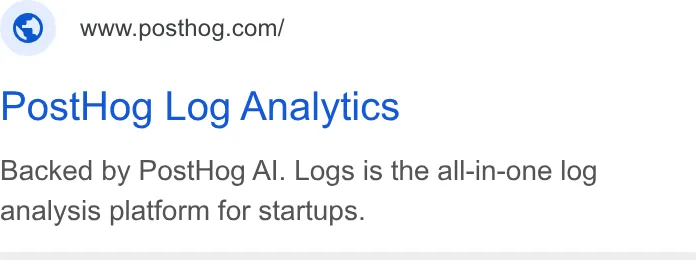 An ad Posthog is running