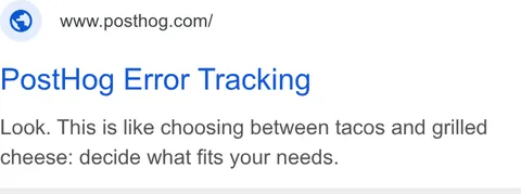An ad Posthog is running
