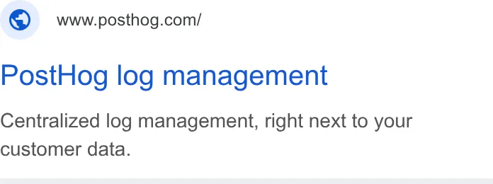 An ad Posthog is running