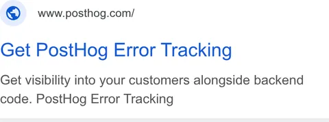 An ad Posthog is running