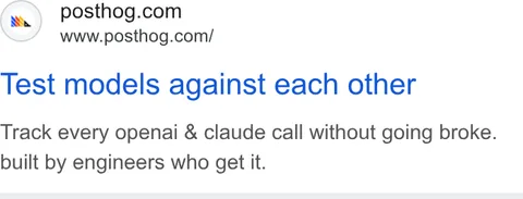 An ad Posthog is running