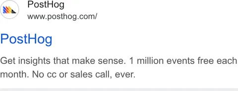 An ad Posthog is running