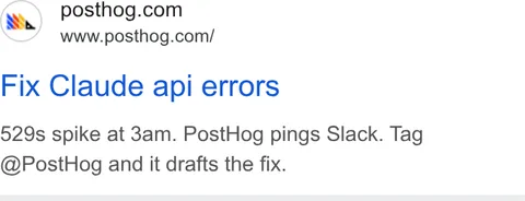 An ad Posthog is running