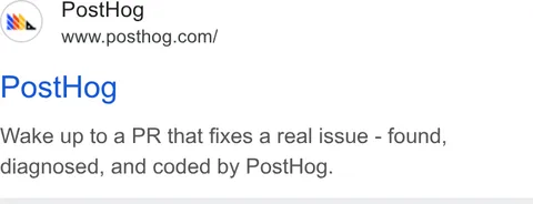 An ad Posthog is running