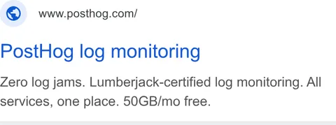 An ad Posthog is running