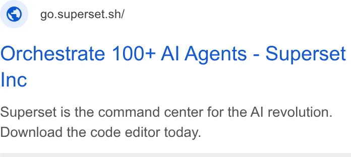 An ad Superset is running