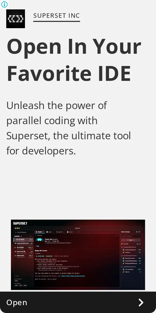 An ad Superset is running