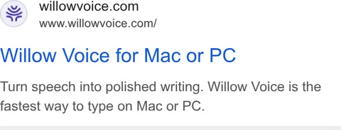 An ad Willowvoice is running
