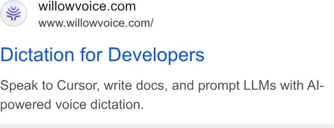 An ad Willowvoice is running