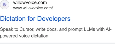 An ad Willowvoice is running