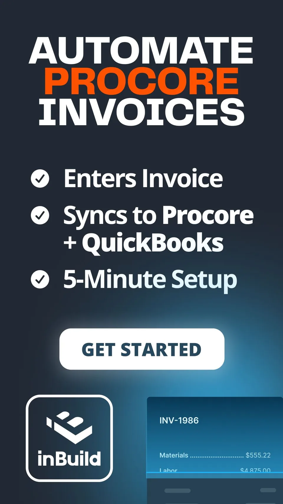An ad inBuild is running