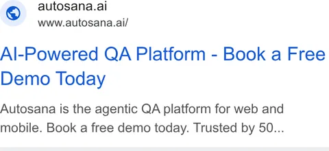 An ad Autosana is running
