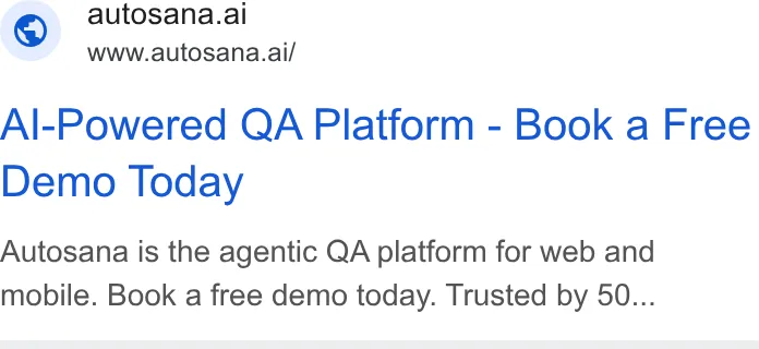 An ad Autosana is running