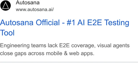 An ad Autosana is running