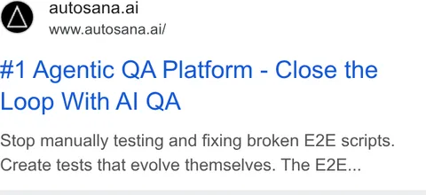 An ad Autosana is running