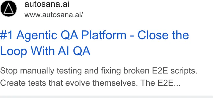 An ad Autosana is running