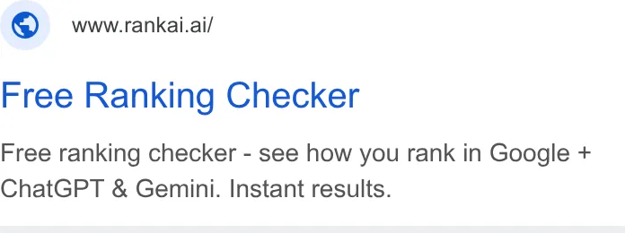 An ad RankAI is running