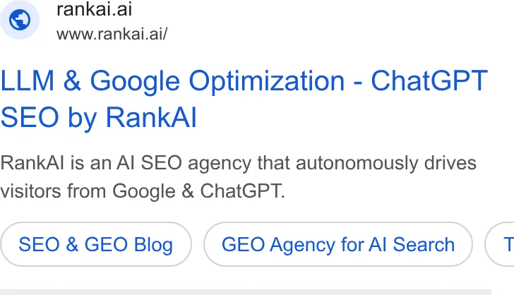 An ad RankAI is running